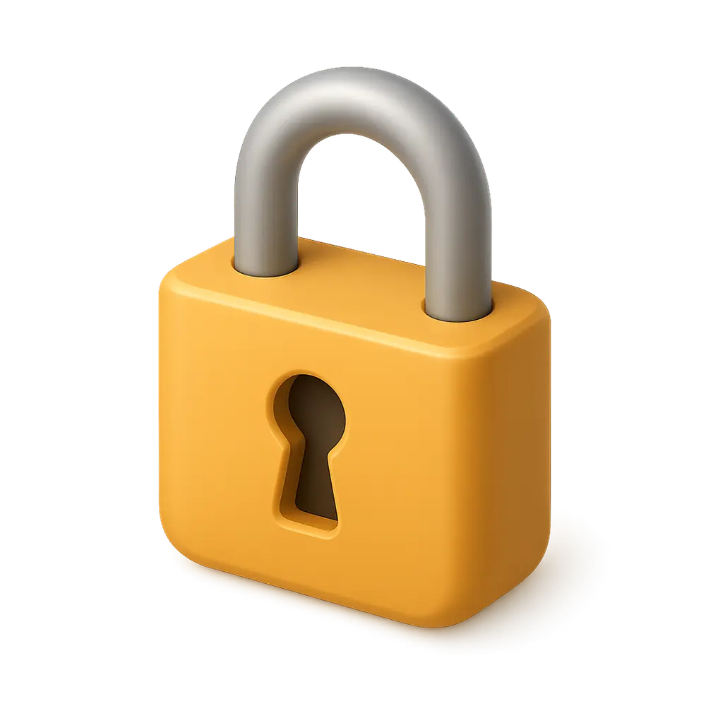 illustrazione di un lucchetto che evoca la sicurezza di Hoomie