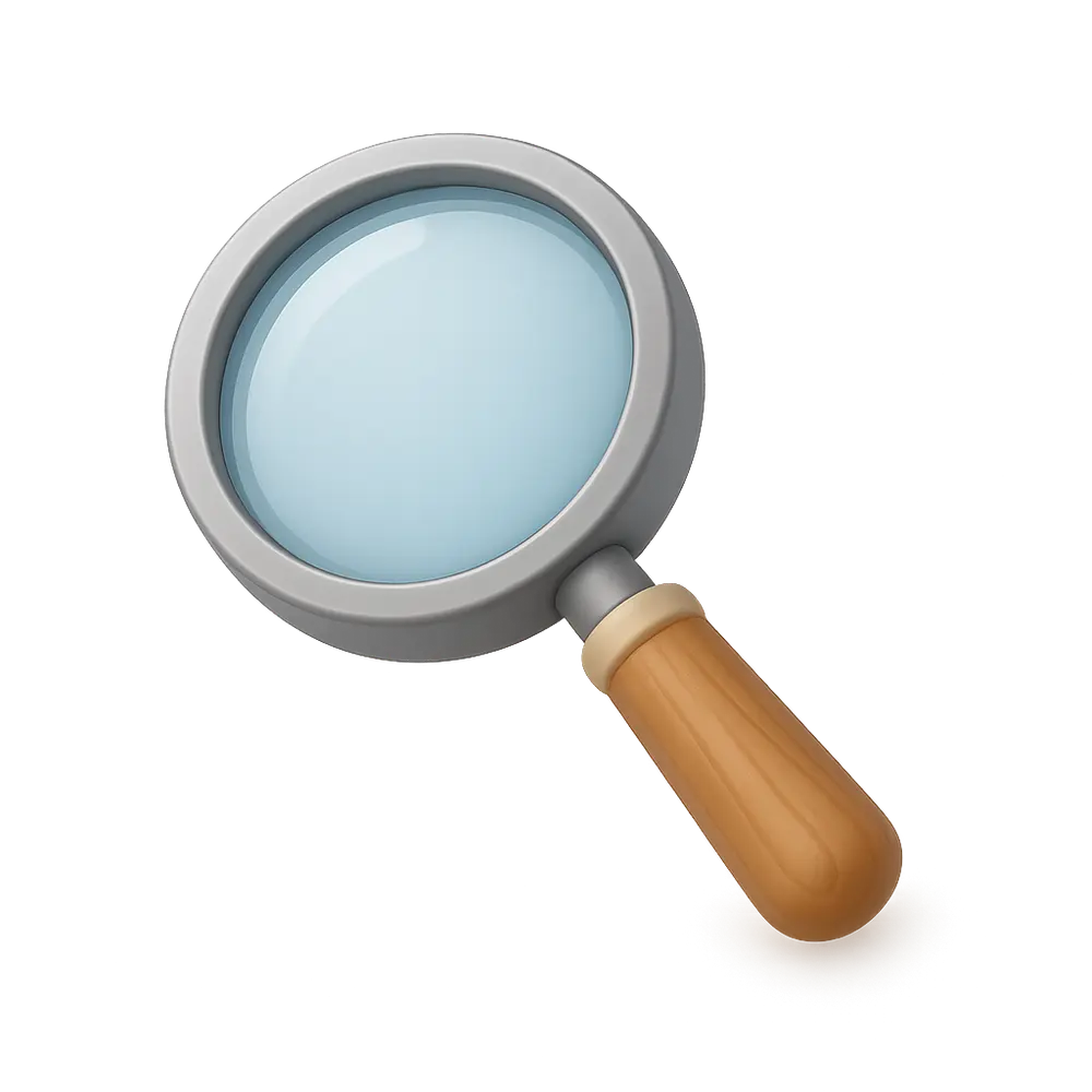 illustrazione di una lente di ingrandimento